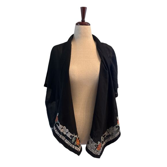 Forever 21 boho asymmetrical sheer oversized shrug XS - NWT - Picture 3 of 8